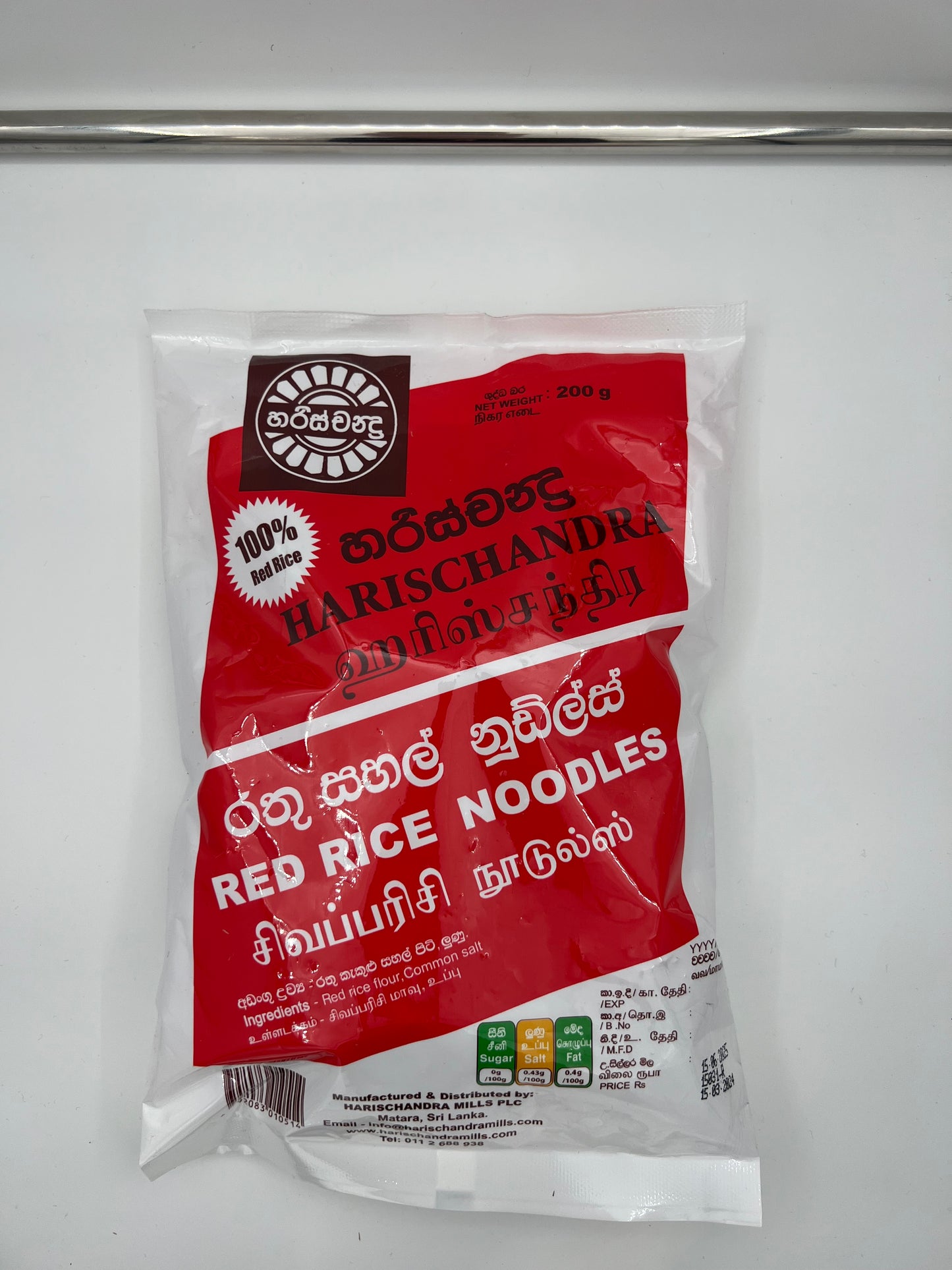 NOODLES HARISCHANDRA RED RICE 200G 