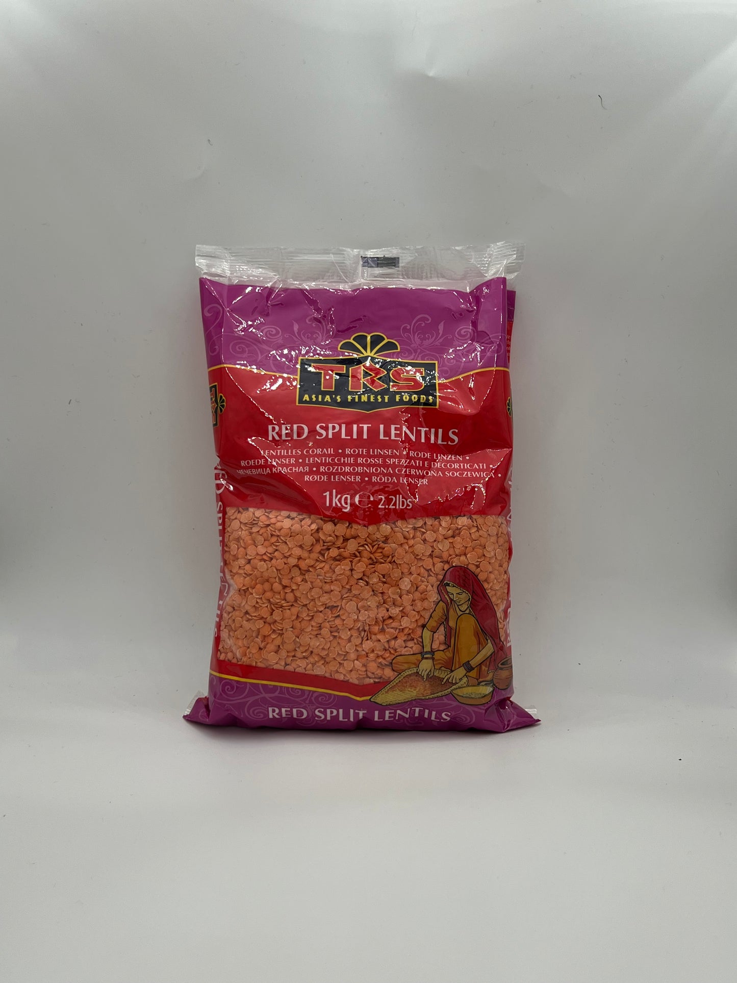 LENTILS RED SPLIT TRS 1kg (Orange lentils) 