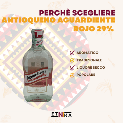 ANTIOQUENO AGUARDIENTE ROJO 29% 700ML