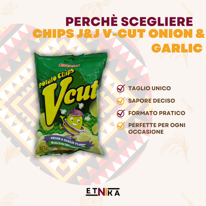 CHIPS JNJ V-CUT ONION & GARLIC 60g