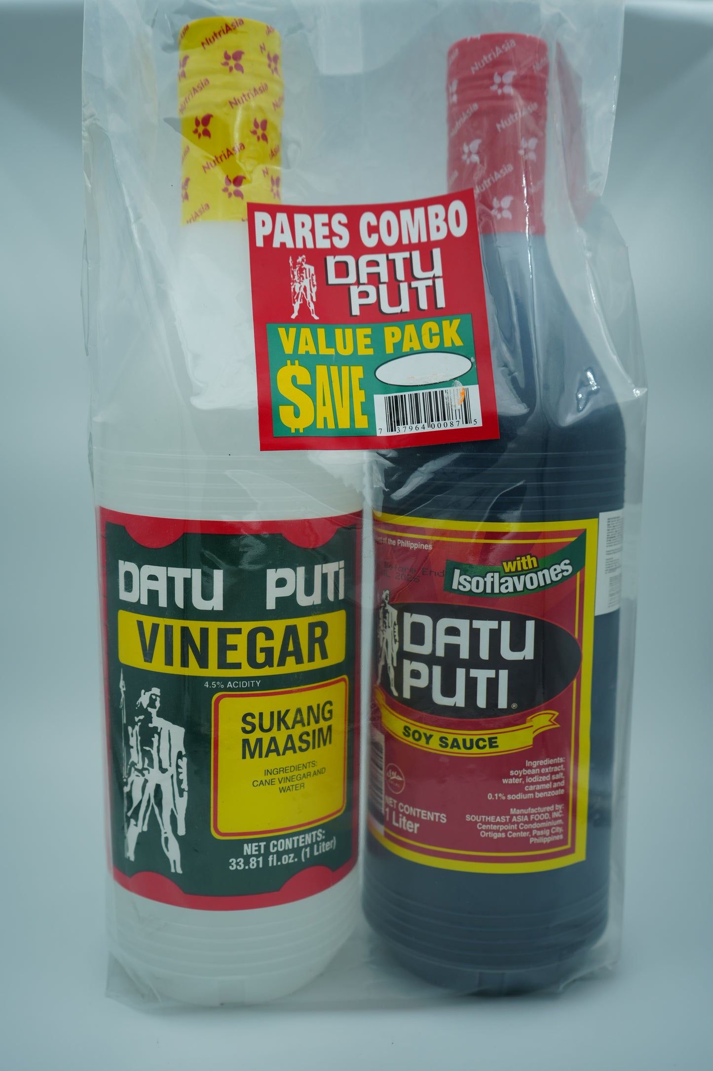 DATU PUTI VALUE PACK VINEGAR & SOY SAUCE 1000ml