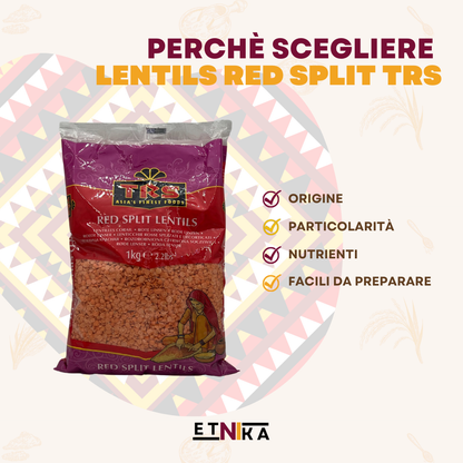 LENTILS RED SPLIT TRS 1kg (Orange lentils) 