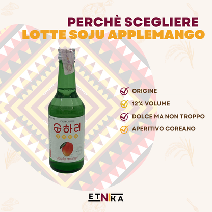 LOTTE SOJU APPLEMANGO 350ML