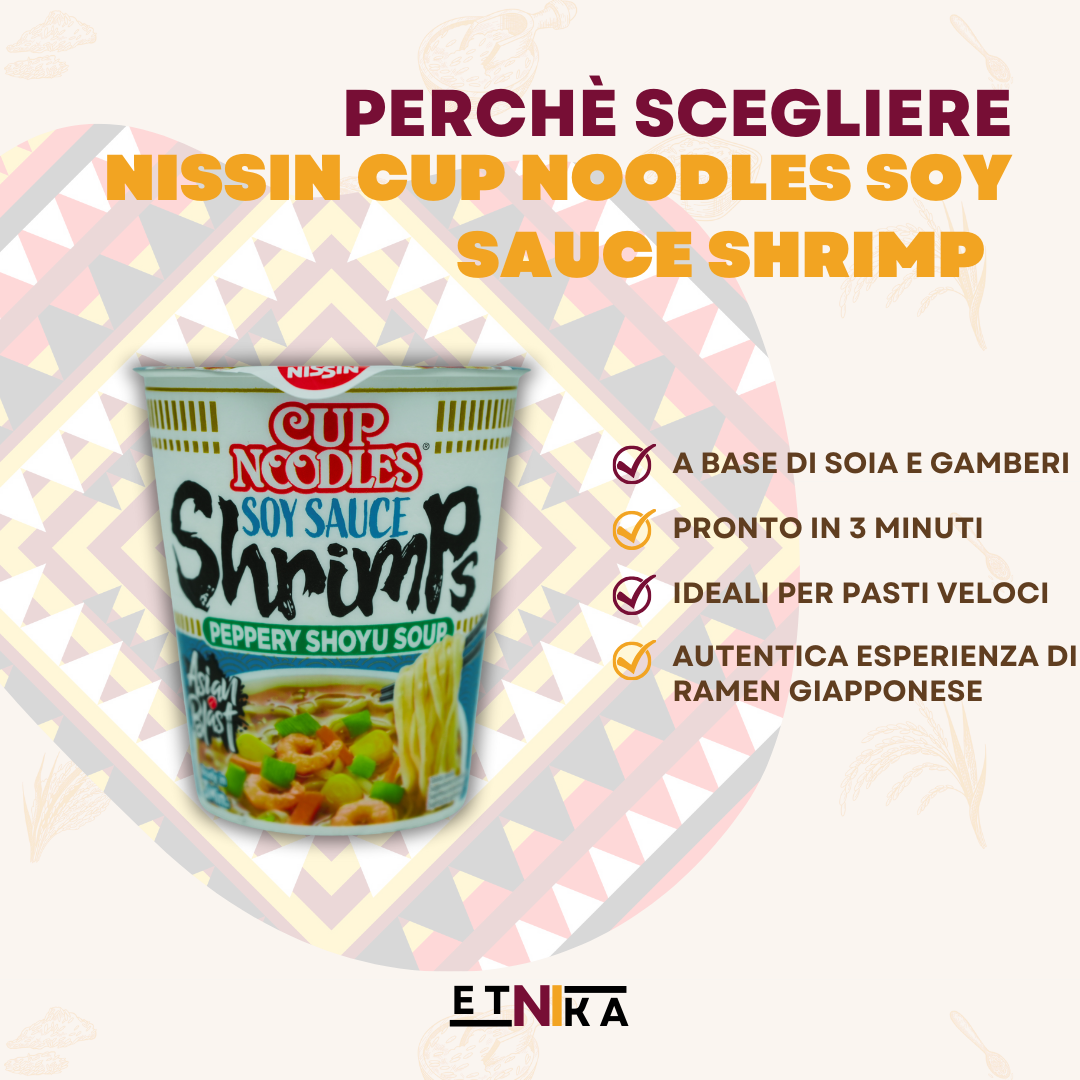 NISSIN CUP NOODLES SOY SAUCE SHRIMP 63g