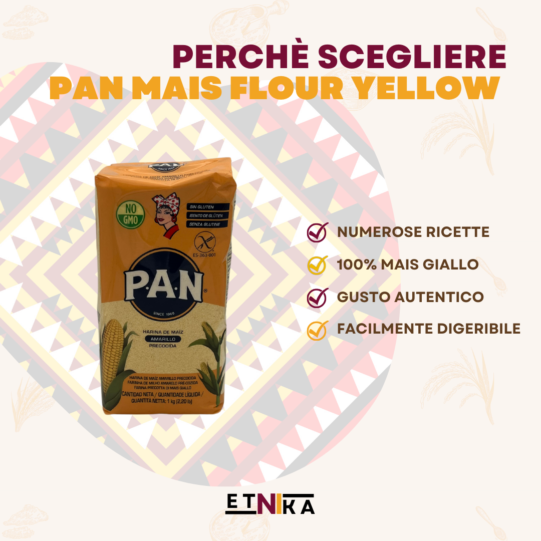 PAN MAIS FLOUR YELLOW 1KG (ORANGE PACK)