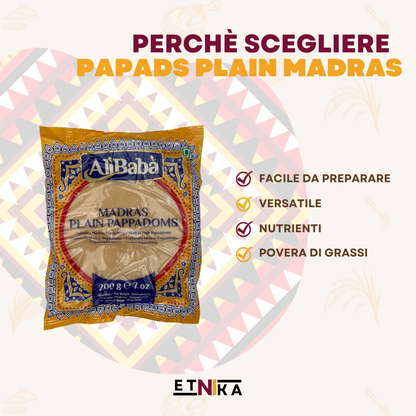 PAPADS PLAIN MADRAS 200G