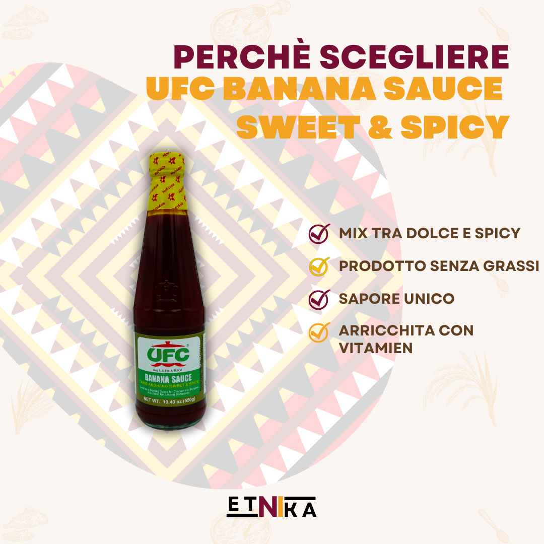 UFC BANANA SAUCE SWEET &amp; SPICY 550ml