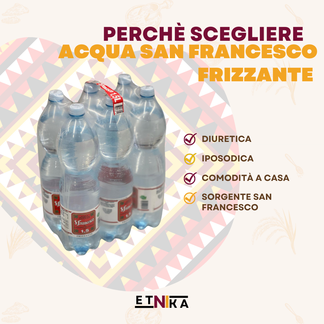 ACQUA SAN FRANCESCO FRIZZANTE 1,5 L (PACCO DA 6)